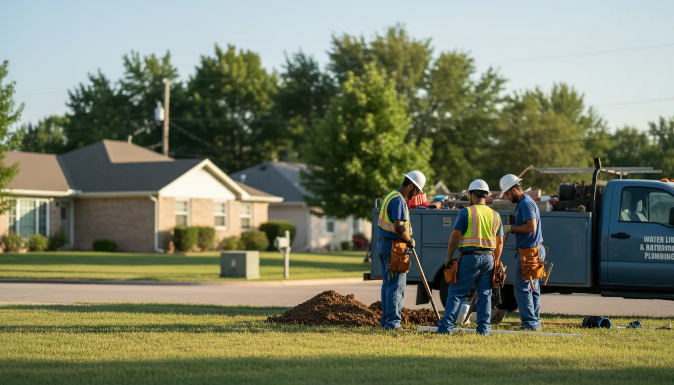 Residential water line and bathroom plumbing service in Viburnum, MO